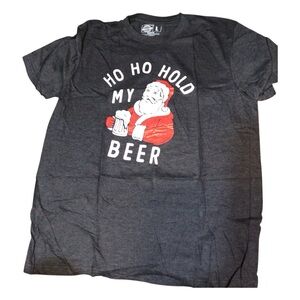 Gray Santa Graphic T-Shirt men’s NWT size L